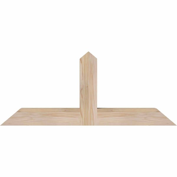Ekena Millwork Portland Smooth Timber Gable Bracket, Douglas Fir, 36"W x 15"H x 3 1/2"D x 3 1/2"F, 10/12 Pitch GBW036X15X0404POR00SDF - main